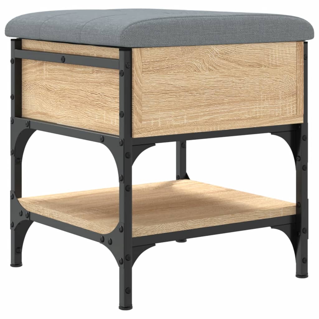 Panca Porta Scarpe Rovere Sonoma 42x42x45 cm Legno Multistrato - homemem39
