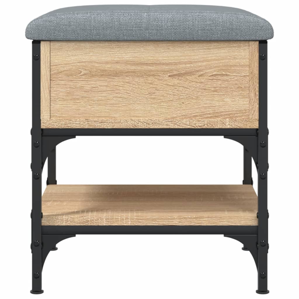 Panca Porta Scarpe Rovere Sonoma 42x42x45 cm Legno Multistrato - homemem39