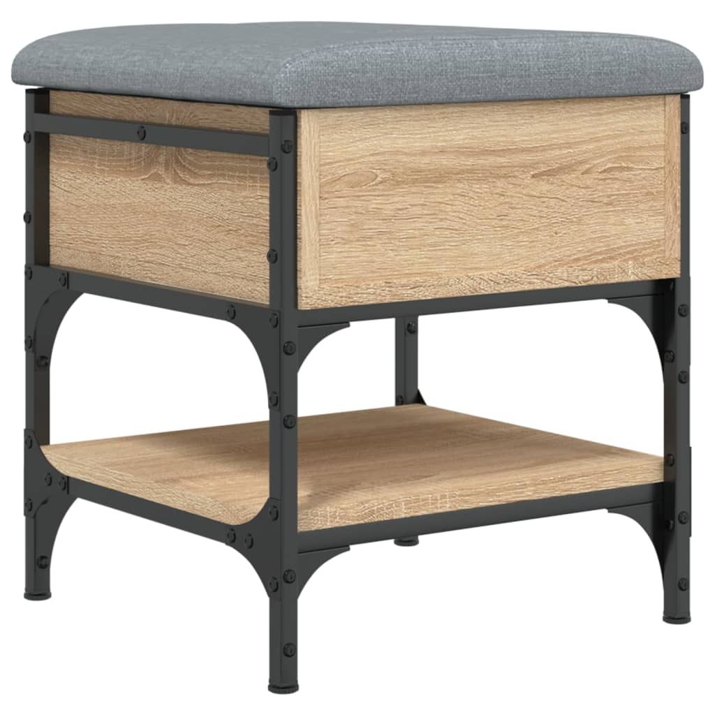 Panca Porta Scarpe Rovere Sonoma 42x42x45 cm Legno Multistrato - homemem39