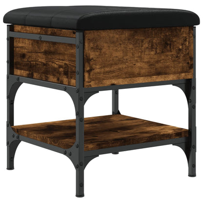 Panca Porta Scarpe Rovere Fumo 42x42x45 cm in Legno Multistrato - homemem39