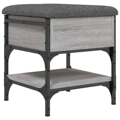 Panca Porta Scarpe Grigio Sonoma 42x42x45 cm Legno Multistrato - homemem39