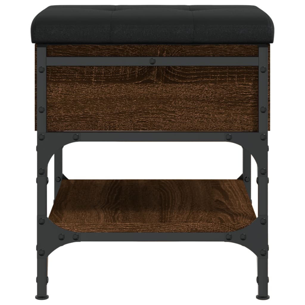 Panca Porta Scarpe Rovere Marrone 42x42x45 cm Legno Multistrato - homemem39