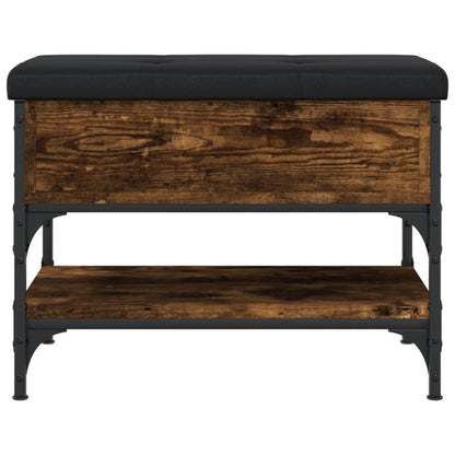 Panca Porta Scarpe Rovere Fumo 62x42x45 cm in Legno Multistrato - homemem39