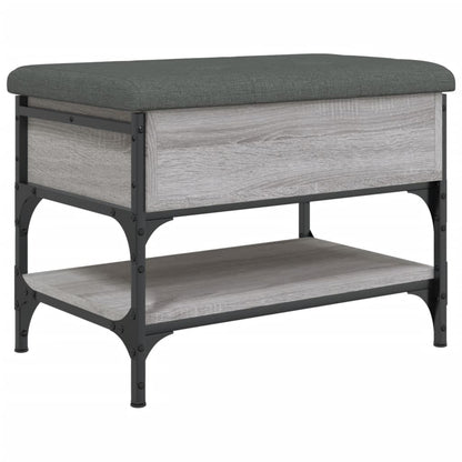 Panca Porta Scarpe Grigio Sonoma 62x42x45 cm Legno Multistrato - homemem39