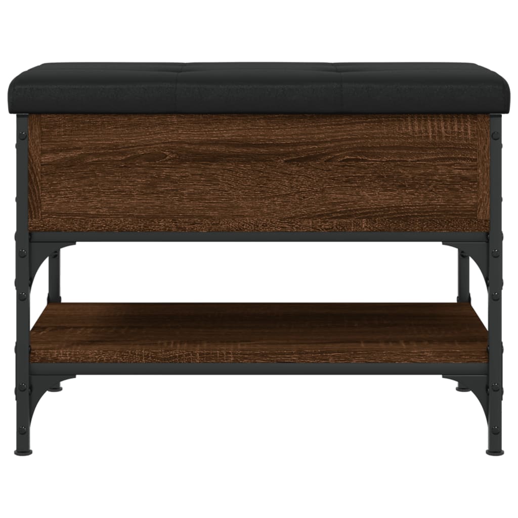 Panca Porta Scarpe Rovere Marrone 62x42x45 cm Legno Multistrato - homemem39