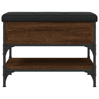 Panca Porta Scarpe Rovere Marrone 62x42x45 cm Legno Multistrato - homemem39