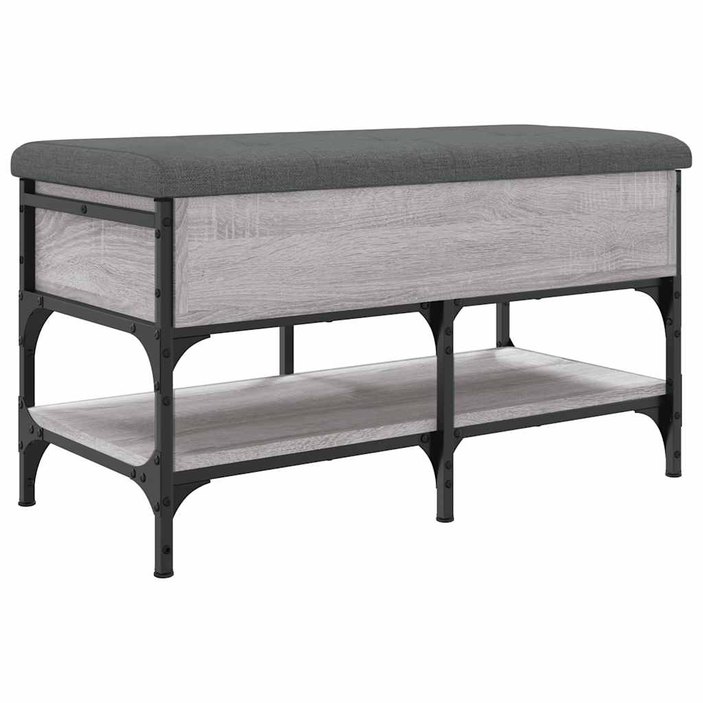 Panca Porta Scarpe Grigio Sonoma 82x42x45 cm Legno Multistrato | homemem39