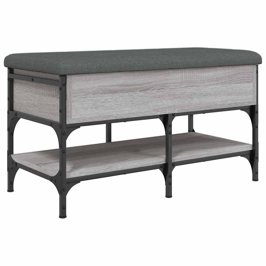 Panca Porta Scarpe Grigio Sonoma 82x42x45 cm Legno Multistrato | homemem39