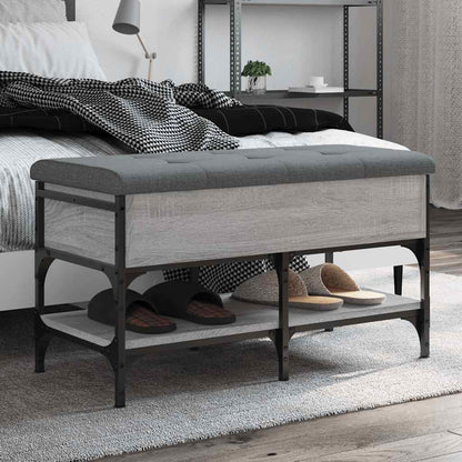 Panca Porta Scarpe Grigio Sonoma 82x42x45 cm Legno Multistrato | homemem39