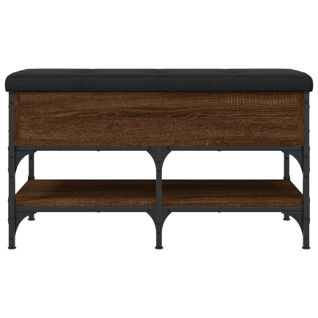 Panca Porta Scarpe Rovere Marrone 82x42x45 cm Legno Multistrato - homemem39