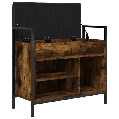 Panca Porta Scarpe Rovere Fumo 65,5x32x57,5 cm - homemem39