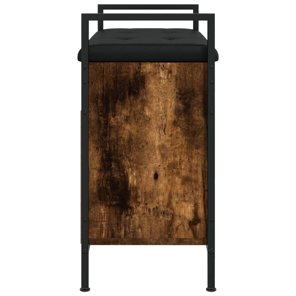 Panca Porta Scarpe Rovere Fumo 65,5x32x57,5 cm - homemem39