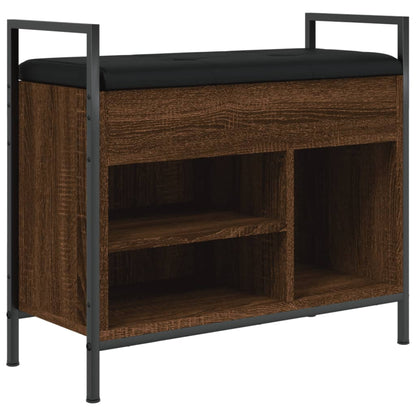 Panca Porta Scarpe Rovere Marrone 65,5x32x57,5 cm - homemem39