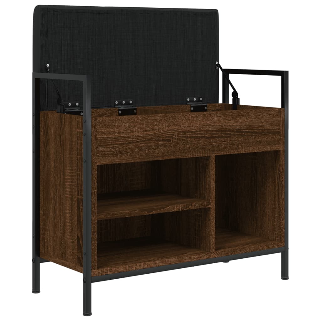 Panca Porta Scarpe Rovere Marrone 65,5x32x57,5 cm - homemem39