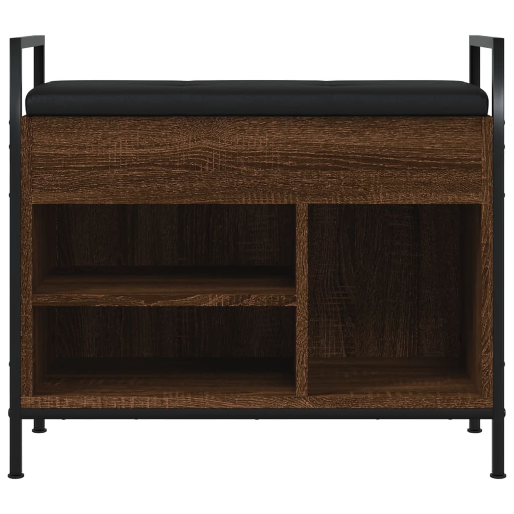 Panca Porta Scarpe Rovere Marrone 65,5x32x57,5 cm - homemem39
