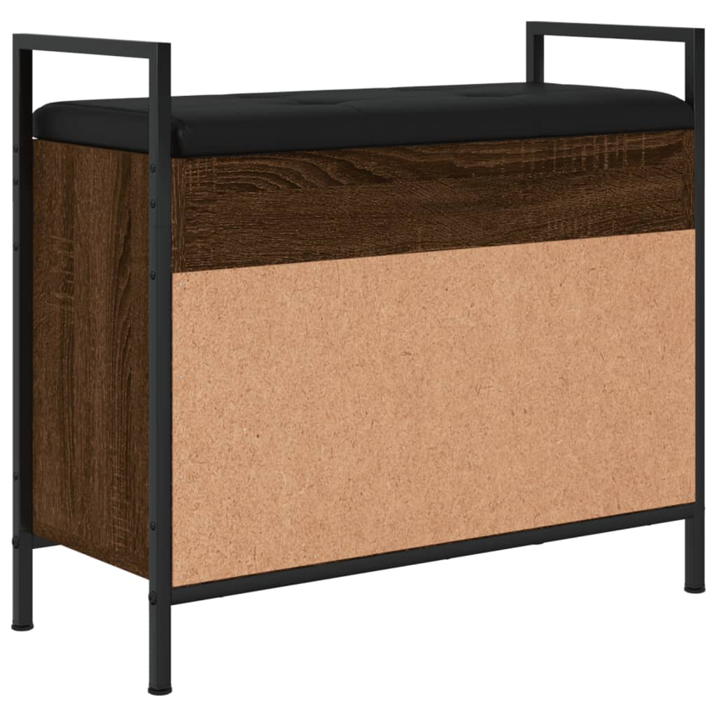 Panca Porta Scarpe Rovere Marrone 65,5x32x57,5 cm - homemem39