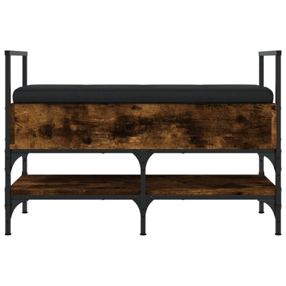 Panca Porta Scarpe Rovere Fumo 85,5x42x57,5cm Legno Multistrato - homemem39