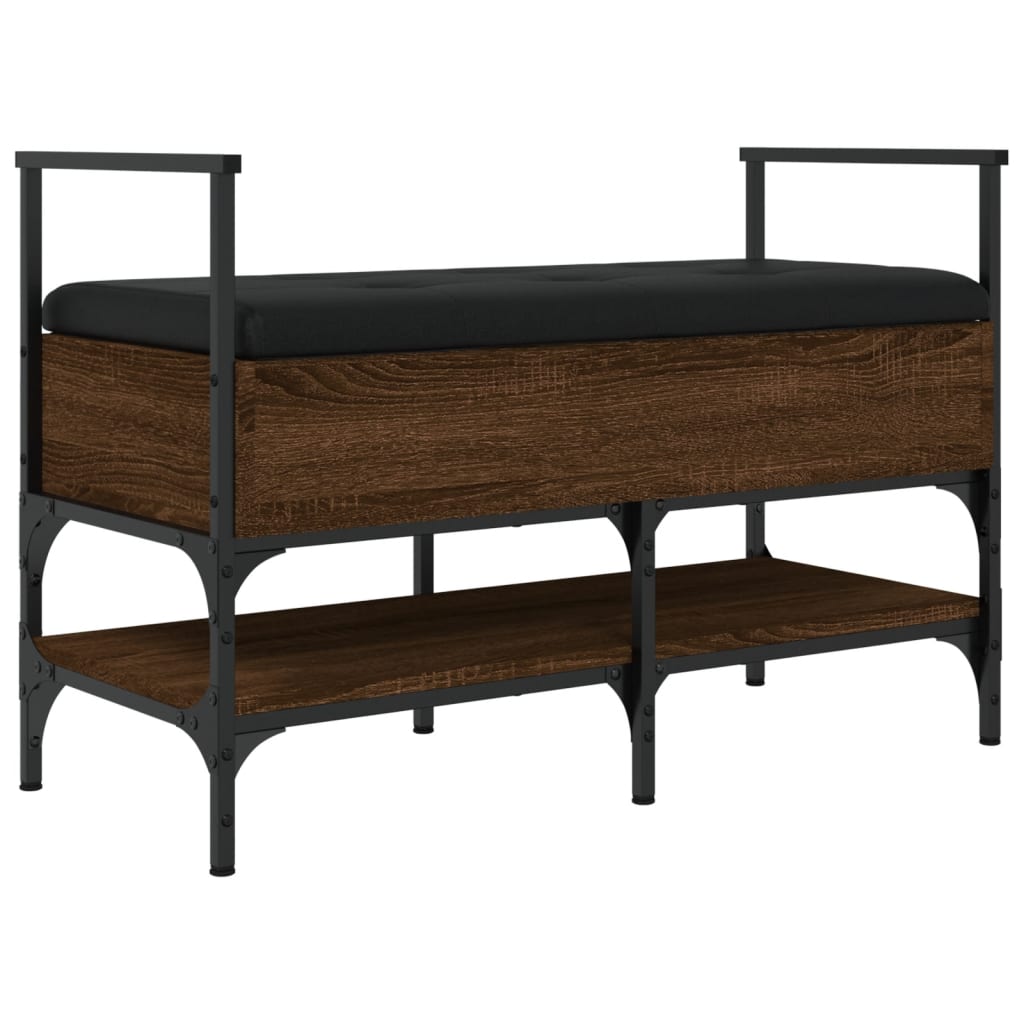 Panca Porta Scarpe Rovere Marrone 85,5x42x57,5 cm - homemem39