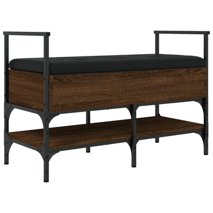 Panca Porta Scarpe Rovere Marrone 85,5x42x57,5 cm - homemem39