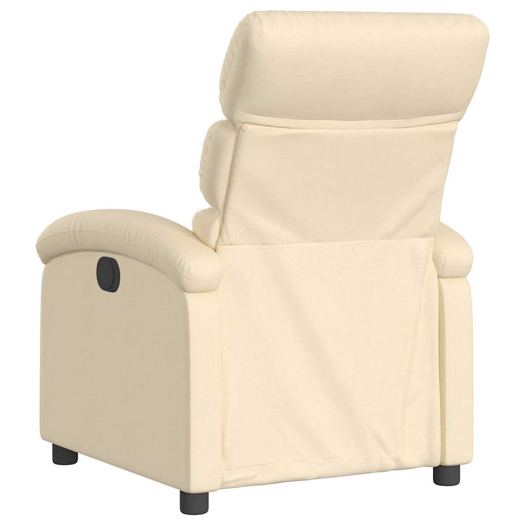 Poltrona Elettrica Reclinabile Crema in Tessuto | homemem39
