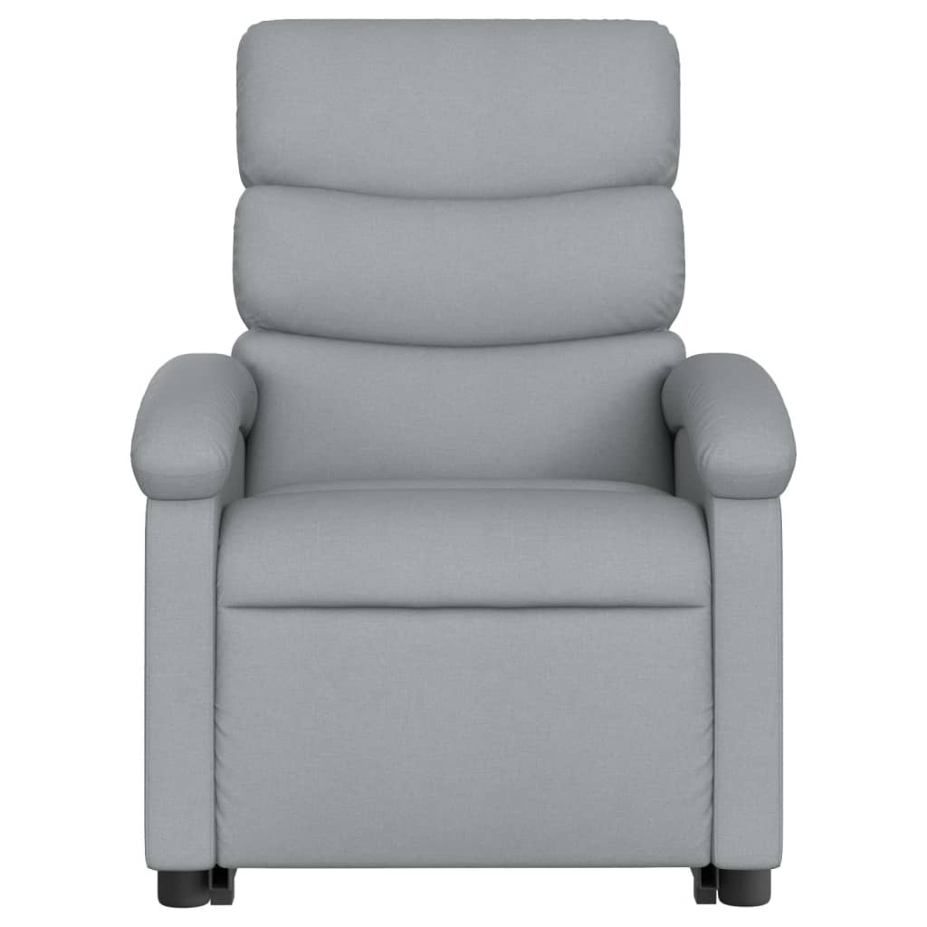 Poltrona Alzapersona Massaggi Reclinabile Grigio Chiaro Tessuto - homemem39