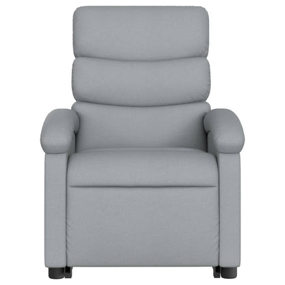 Poltrona Alzapersona Massaggi Reclinabile Grigio Chiaro Tessuto - homemem39