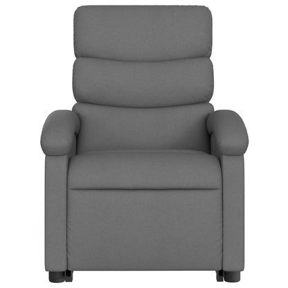 Poltrona Alzapersona Massaggi Reclinabile Grigio Scuro Tessuto - homemem39