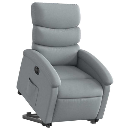Poltrona Reclinante Alzapersona Elettrica Grigio Chiaro Tessuto | homemem39