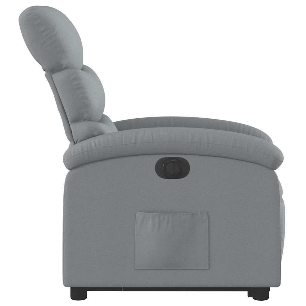 Poltrona Reclinante Alzapersona Elettrica Grigio Chiaro Tessuto | homemem39