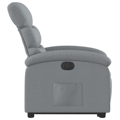 Poltrona Reclinante Alzapersona Elettrica Grigio Chiaro Tessuto | homemem39