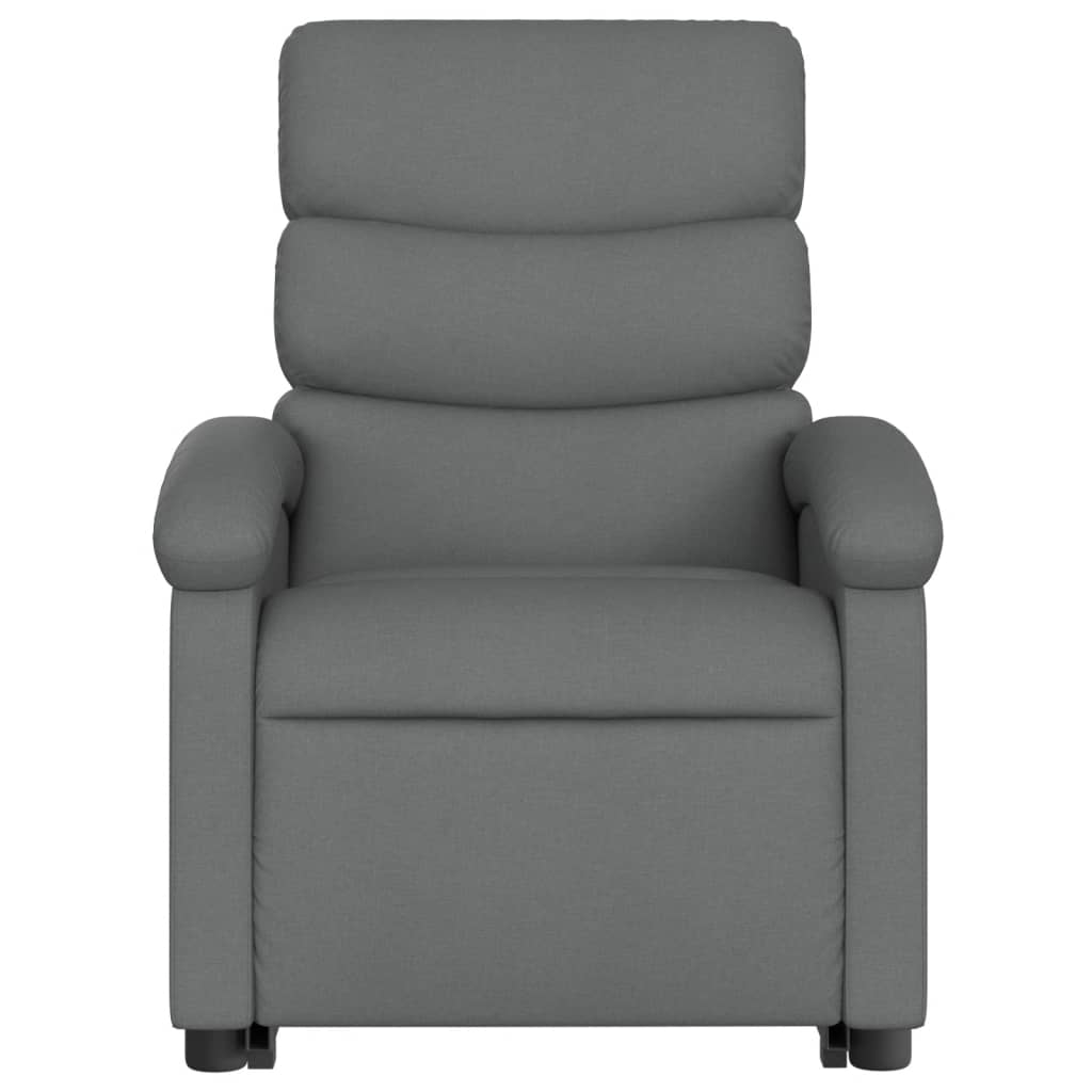 Poltrona Alzapersona Reclinabile Elettrica Grigio Scuro Tessuto - homemem39