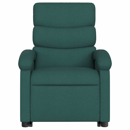 Poltrona Alzapersona Reclinabile Elettrica Verde Scuro Tessuto | homemem39