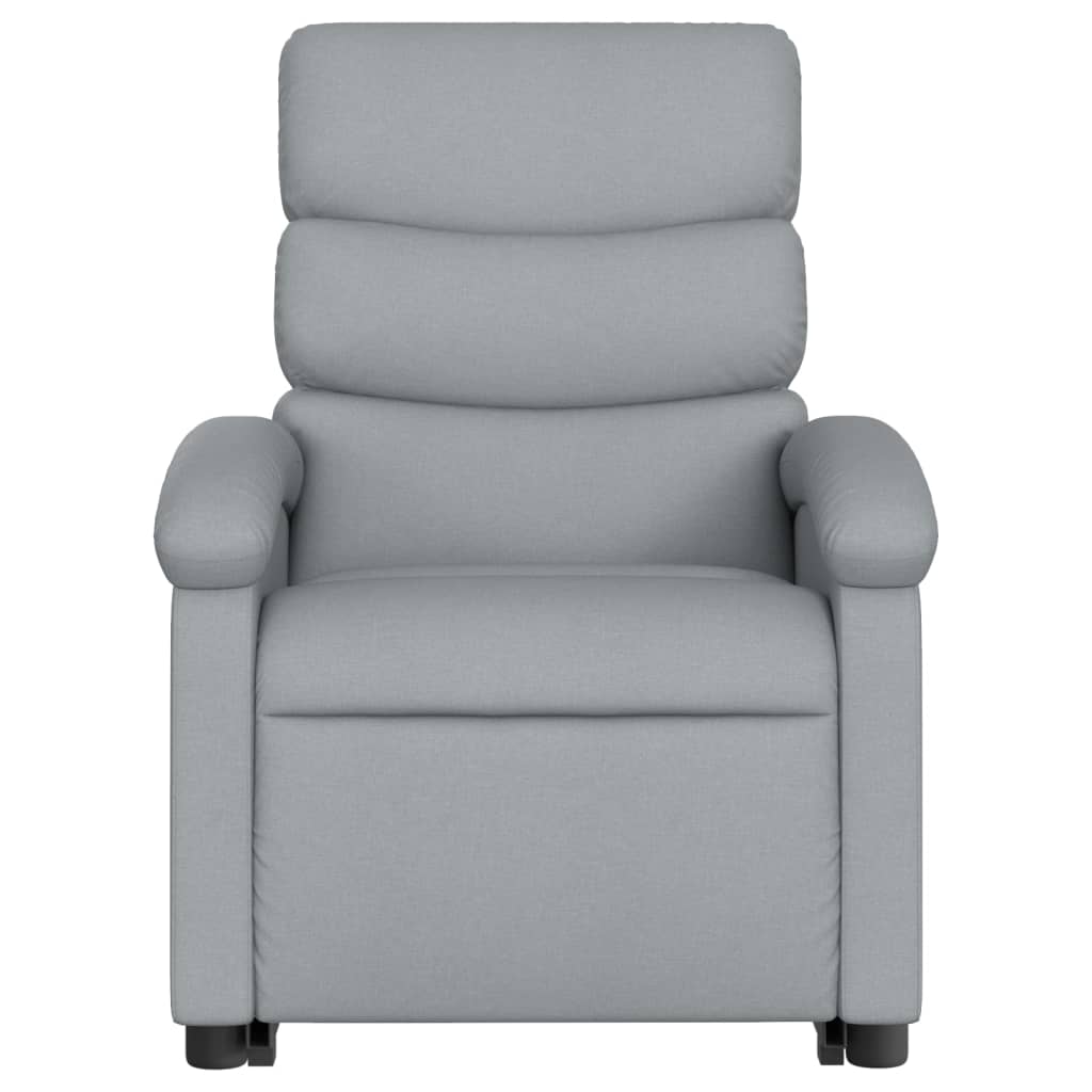 Poltrona Alzapersona Massaggi Elettrica Grigio Chiaro Tessuto - homemem39