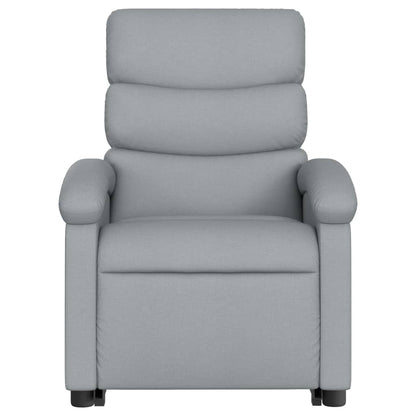 Poltrona Alzapersona Massaggi Elettrica Grigio Chiaro Tessuto - homemem39
