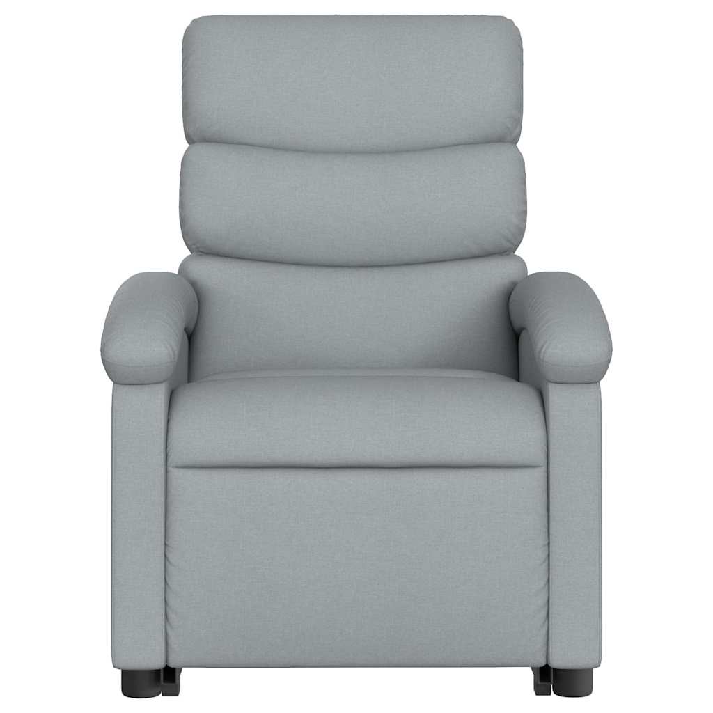 Poltrona Alzapersona Massaggi Elettrica Grigio Chiaro Tessuto | homemem39