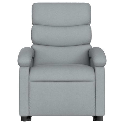 Poltrona Alzapersona Massaggi Elettrica Grigio Chiaro Tessuto | homemem39