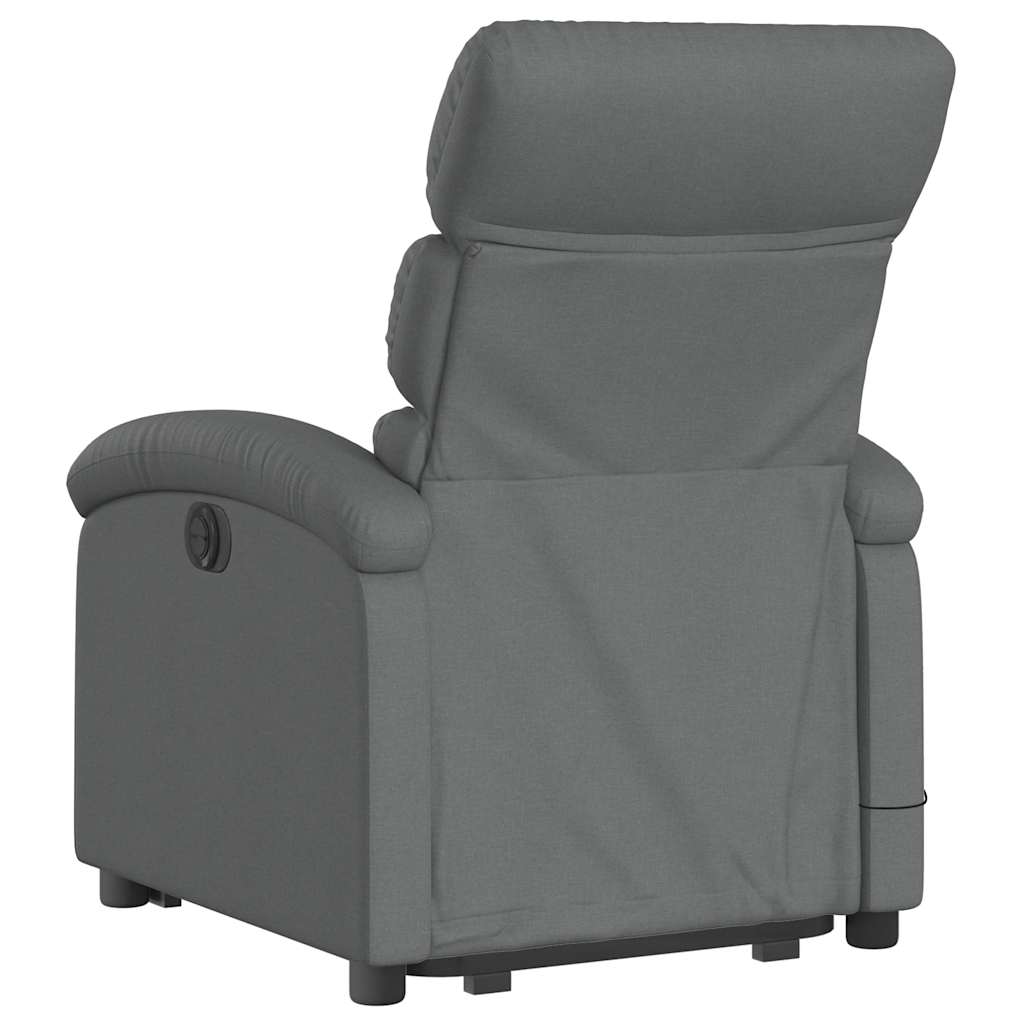 Poltrona Alzapersona Massaggi Elettrica Grigio Scuro Tessuto | homemem39