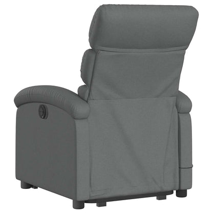 Poltrona Alzapersona Massaggi Elettrica Grigio Scuro Tessuto | homemem39
