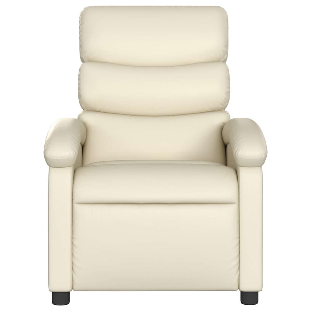 Poltrona Reclinabile Elettrica Crema in Similpelle | homemem39