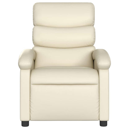 Poltrona Reclinabile Elettrica Crema in Similpelle | homemem39
