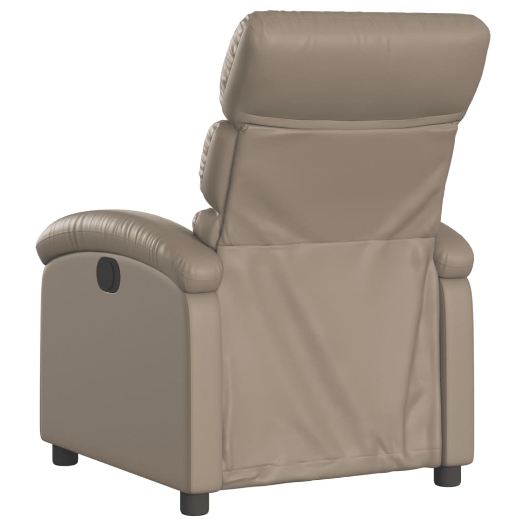 Poltrona Reclinabile Elettrica Cappuccino in Similpelle | homemem39