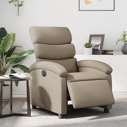 Poltrona Reclinabile Elettrica Cappuccino in Similpelle | homemem39