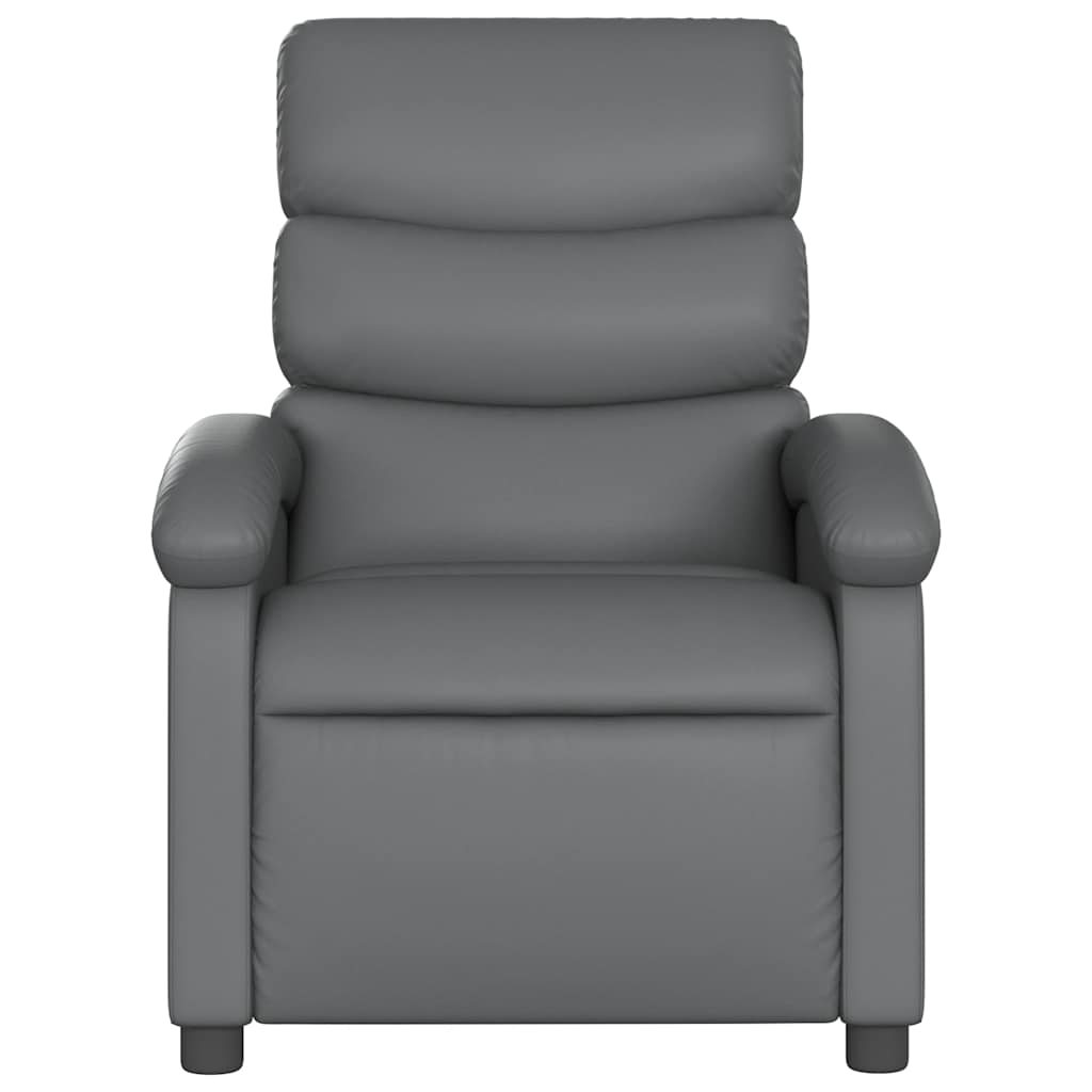 Poltrona Massaggiante Elettrica Reclinabile Grigio Similpelle | homemem39