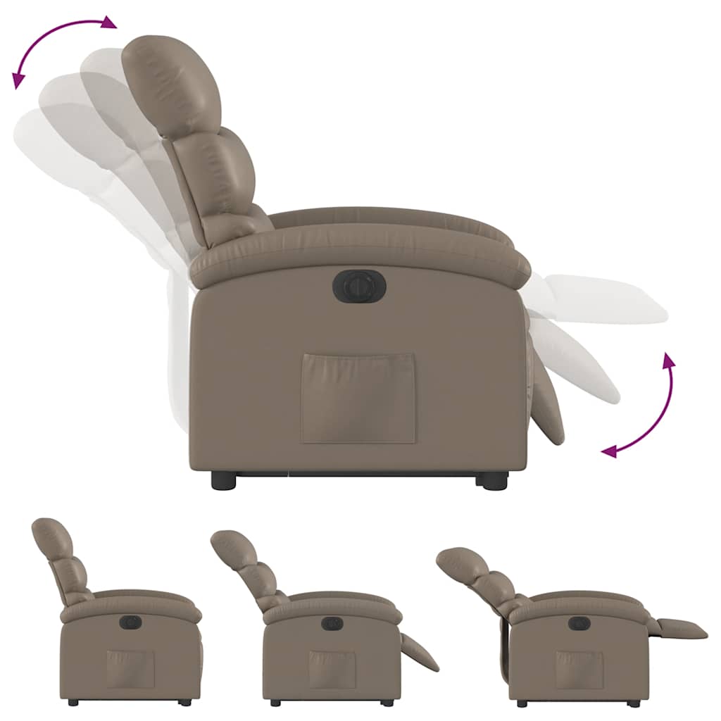Poltrona Alzapersona Reclinante Elettrica Cappuccino Similpelle | homemem39