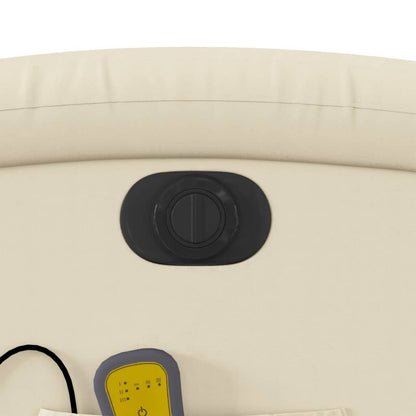 Poltrona Alzapersona Elettrica Reclinabile Crema in Similpelle - homemem39