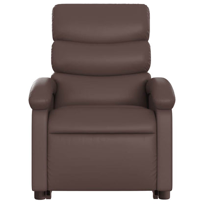 Poltrona Alzapersona Elettrica Reclinabile Marrone Similpelle | homemem39