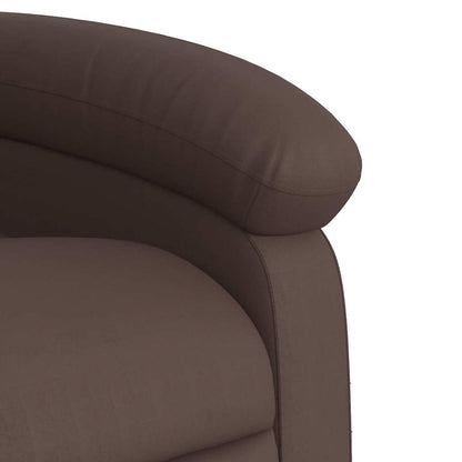 Poltrona Alzapersona Elettrica Reclinabile Marrone Similpelle | homemem39