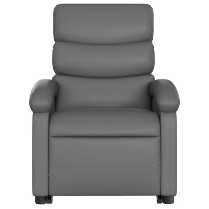 Poltrona Alzapersona Elettrica Reclinabile Grigio in Similpelle - homemem39