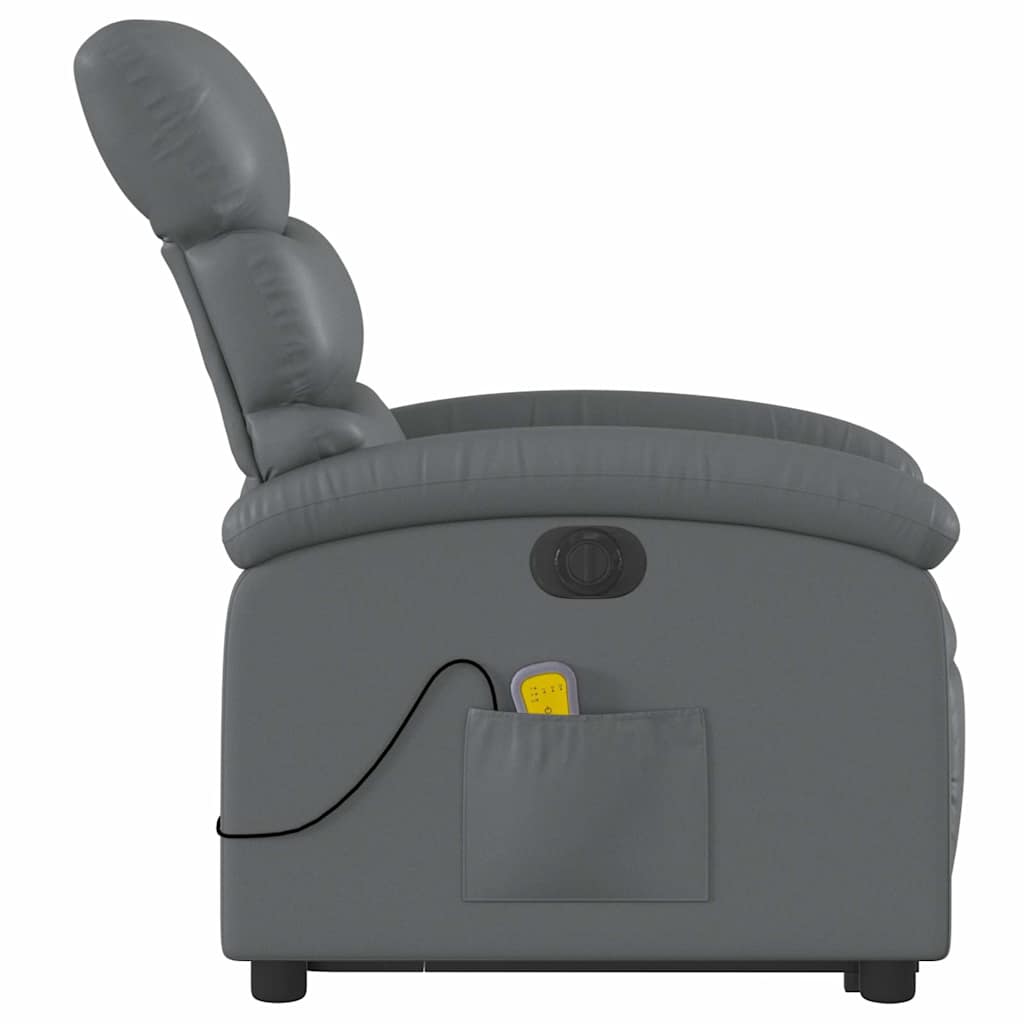 Poltrona Alzapersona Elettrica Reclinabile Grigio in Similpelle | homemem39