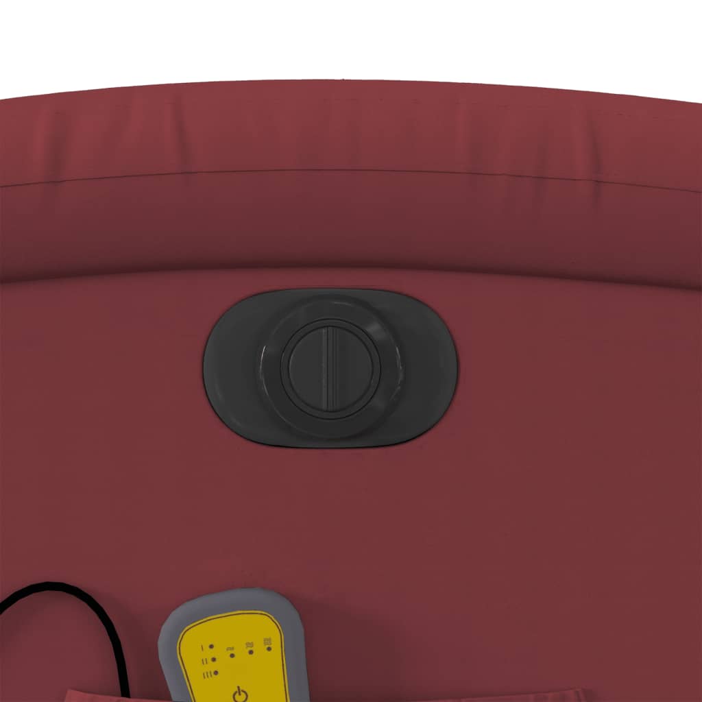 Poltrona Alzapersona Reclinabile Rosso Vino in Similpelle - homemem39